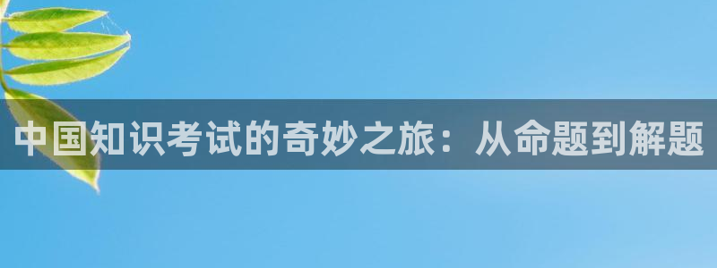 新御书屋(御宅屋)小说：中国知识考试的奇妙之旅：从命题到解题
